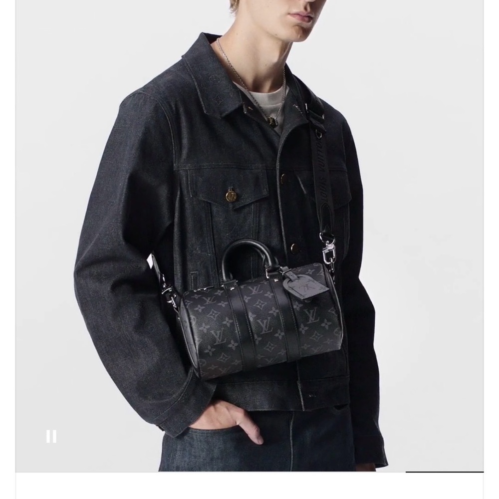 Louis Vuitton Men's Black Monogram Keepall Bandoulière Mini Bag